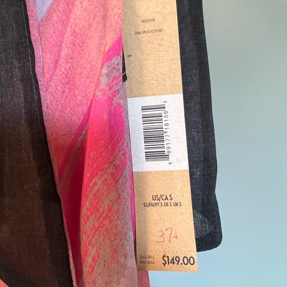 New with tags Rachel Roy Pink Chiffon Hanker chief Hem Dress - Picture 6 of 7